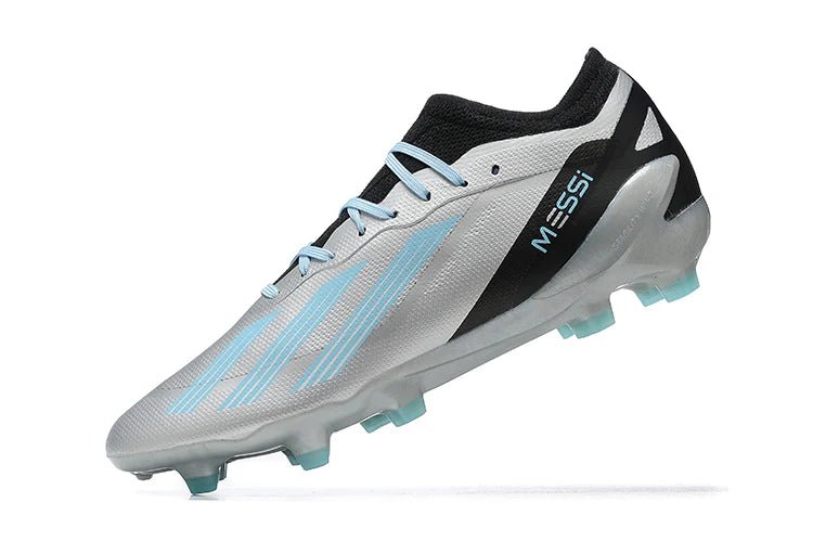 X Crazyfast Laced Elite FG Silver/Black Messi - Elite Boots