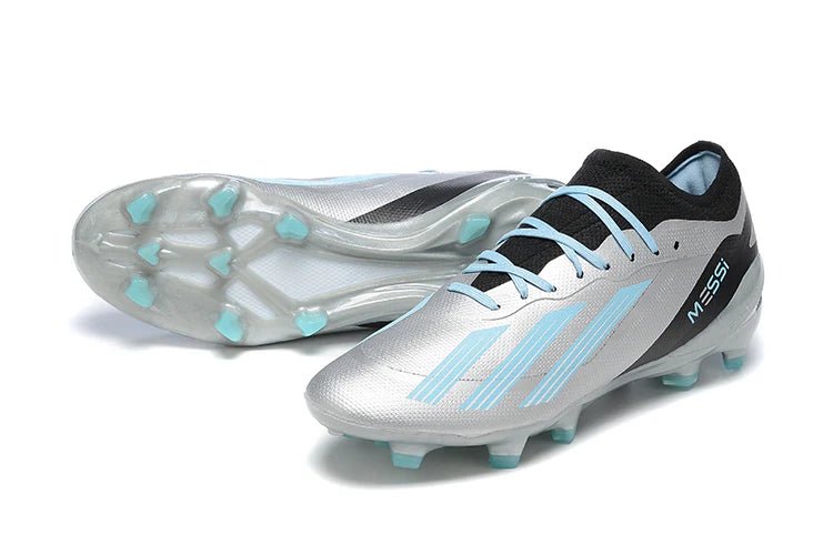 X Crazyfast Laced Elite FG Silver/Black Messi - Elite Boots