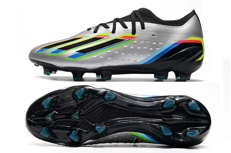 X Speedportal Laced Elite FG Silver Metallic/Black - Elite Boots