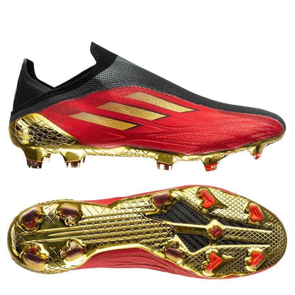 X Speed Flow Laceless Elite FG Red/Gold - Elite Boots
