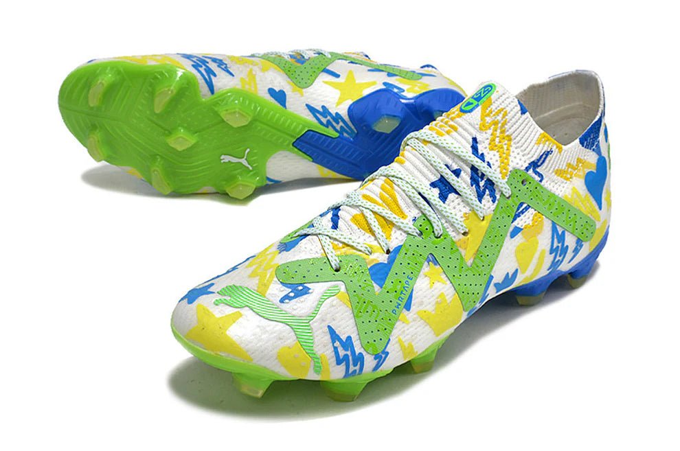 Future Ultimate Elite FG/AG White/Green Neymar Jr Instituto - Elite Boots