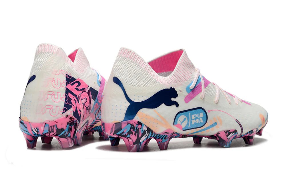 Future VII Ultimate Elite FG/AG White/Luminous Blue Volume Up - Elite Boots