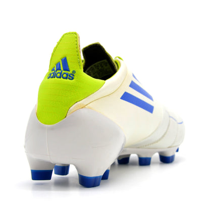 F50 Adizero TRX FG Leather White/Blue - Elite Boots