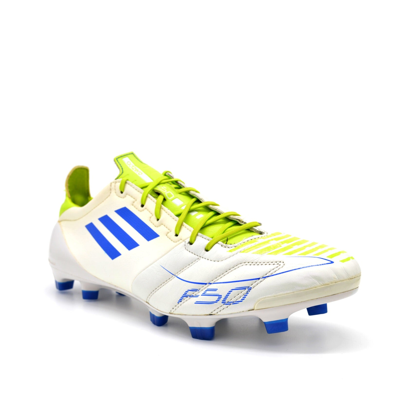 F50 Adizero TRX FG Leather White/Blue - Elite Boots