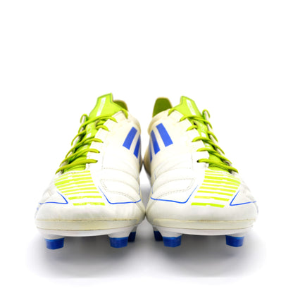 F50 Adizero TRX FG Leather White/Blue - Elite Boots