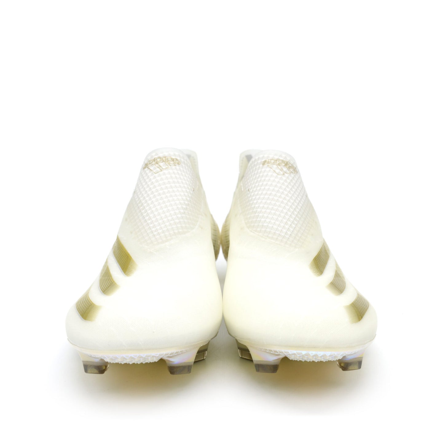 X Ghosted+ Laceless FG White Metallic Gold - Elite Boots