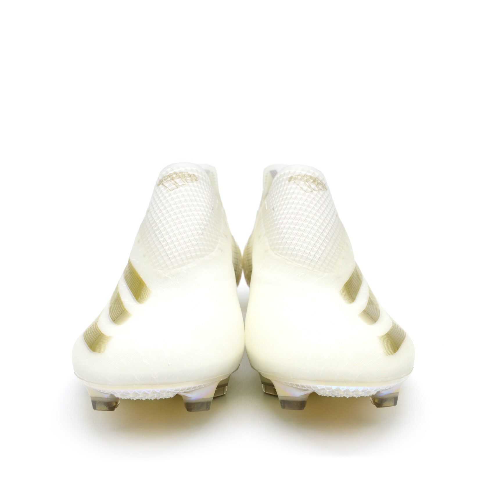 X Ghosted+ Laceless FG White Metallic Gold - Elite Boots