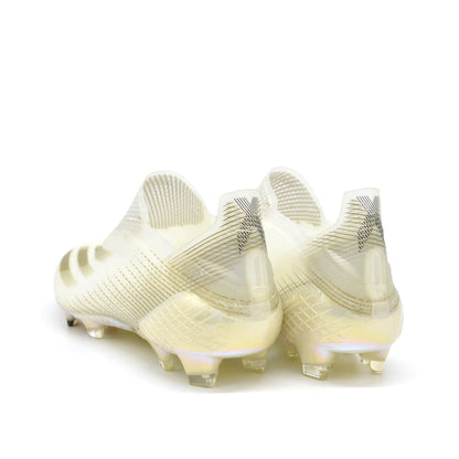 X Ghosted+ Laceless FG White Metallic Gold - Elite Boots