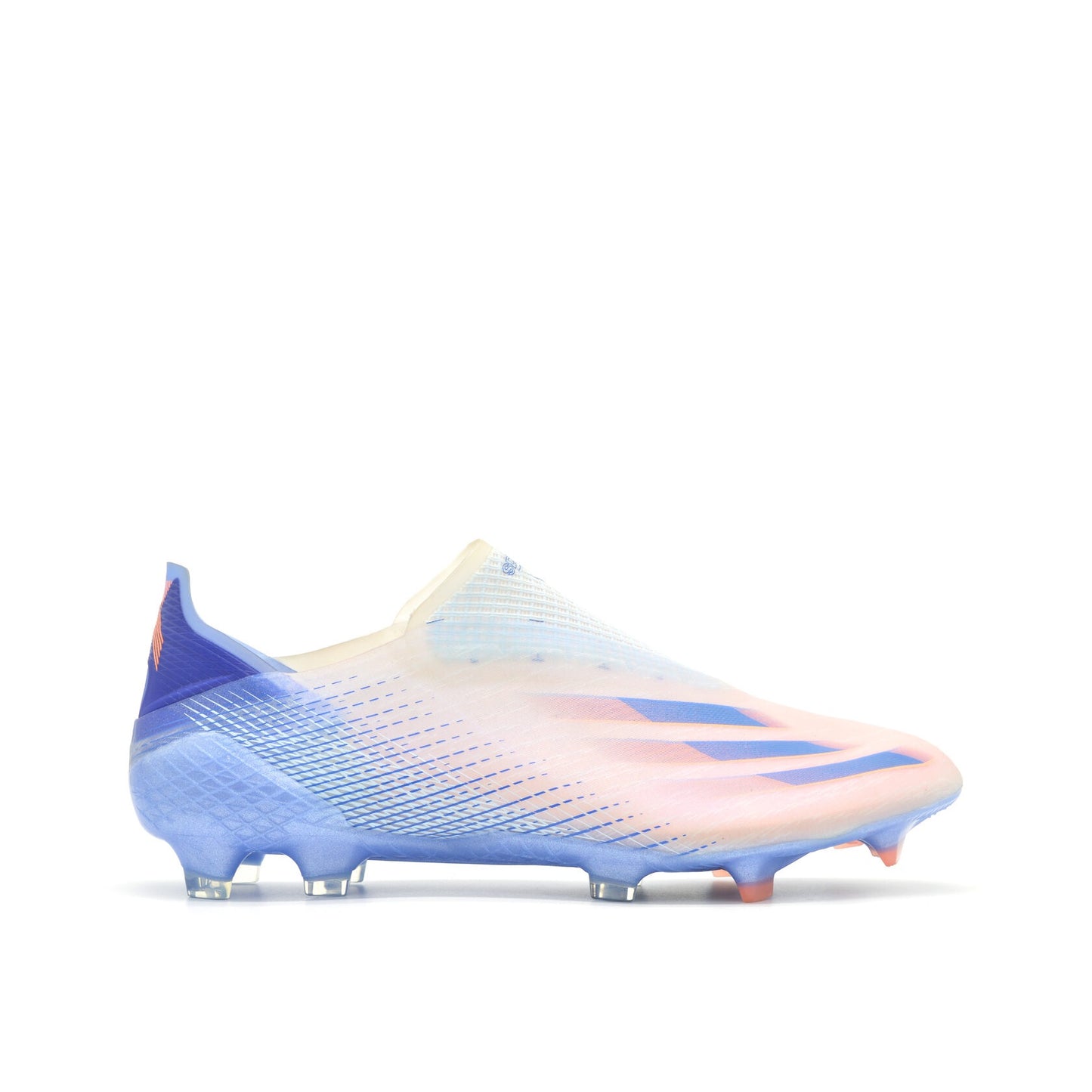 X Ghosted+ Laceless FG pink/Blue - Elite Boots
