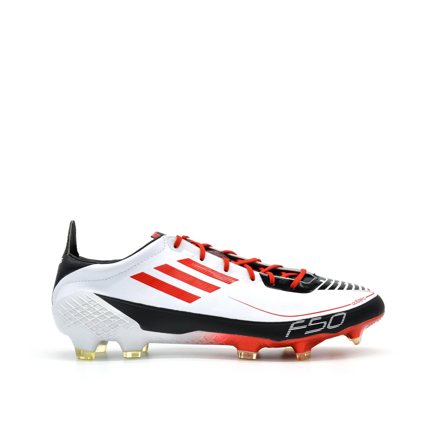 F50 Ghosted Adizero Prime FG White/Red - Elite Boots