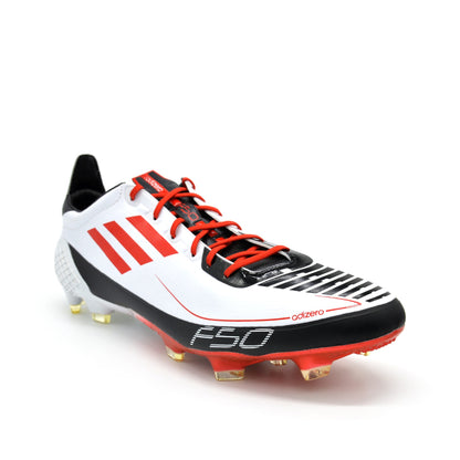 F50 Ghosted Adizero Prime FG White/Red - Elite Boots