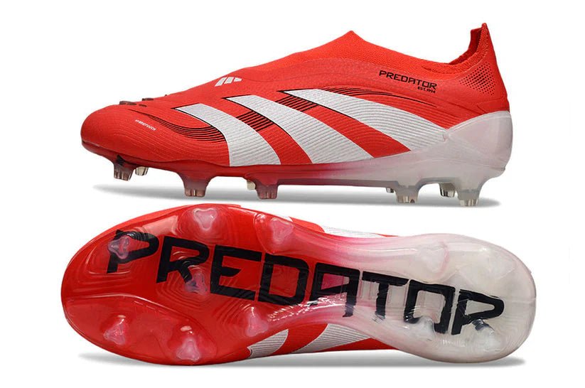 Predator Elite Laceless FG Red/White - Elite Boots