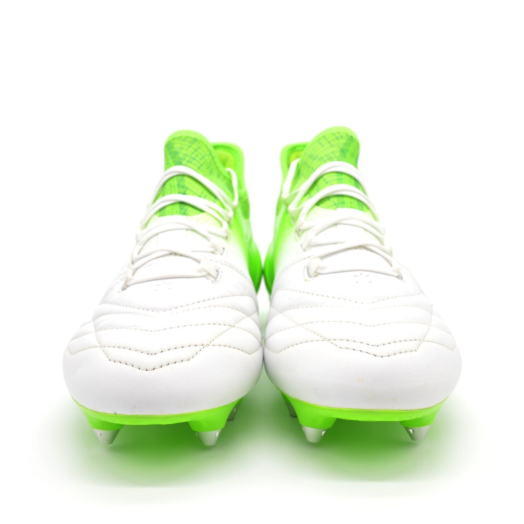 16.1 FG/AG Leather Turbocharge - White/Solar Green - Elite Boots