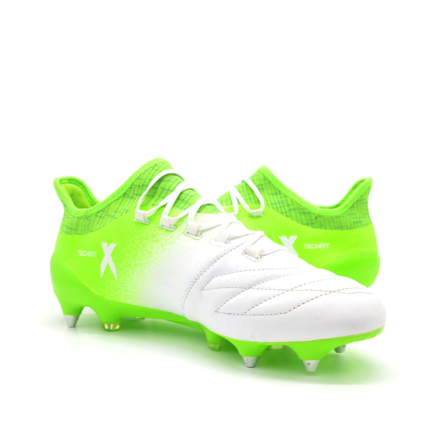 16.1 FG/AG Leather Turbocharge - White/Solar Green - Elite Boots