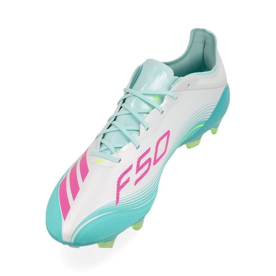F50 Messi Elite FG Aurora Radiante - Footwear White/Lucid - Elite Boots
