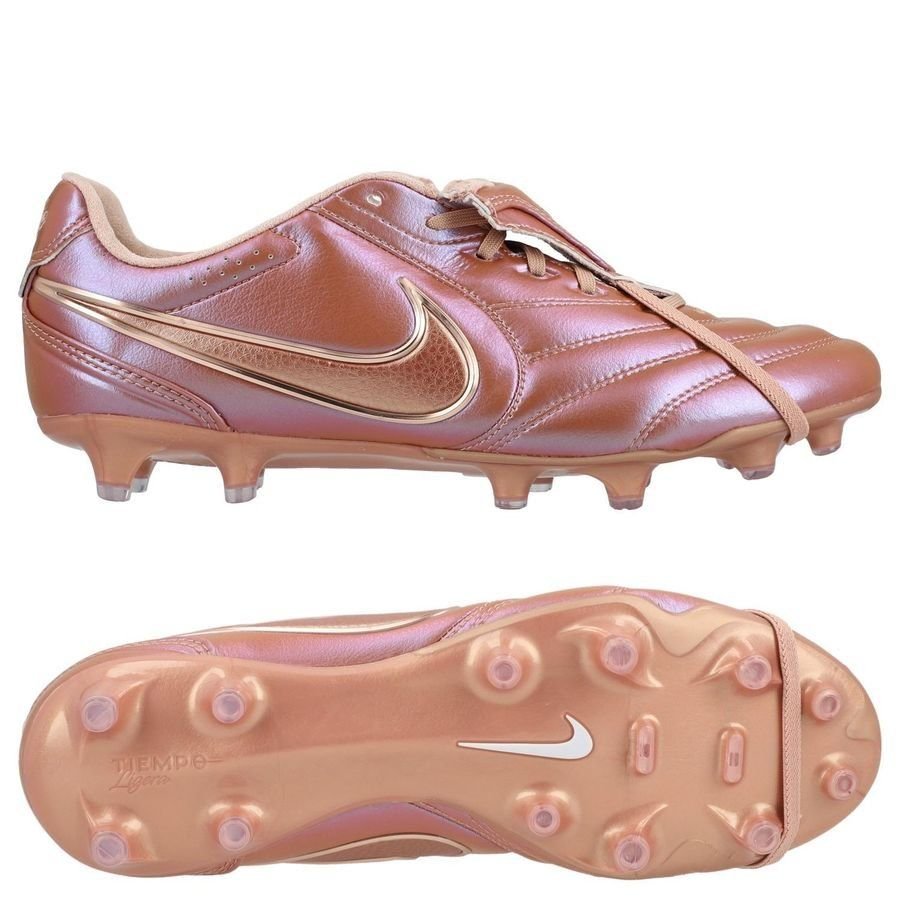 Tiempo Ligera Pro FG - Metallic Rose Gold/Metallic Red - Elite Boots