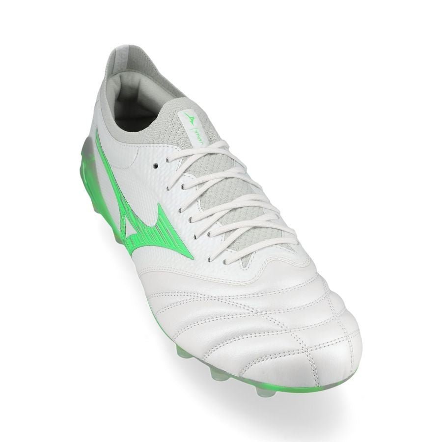 Morelia Neo IV Beta FG Frontier - White/Neon Green - Elite Boots