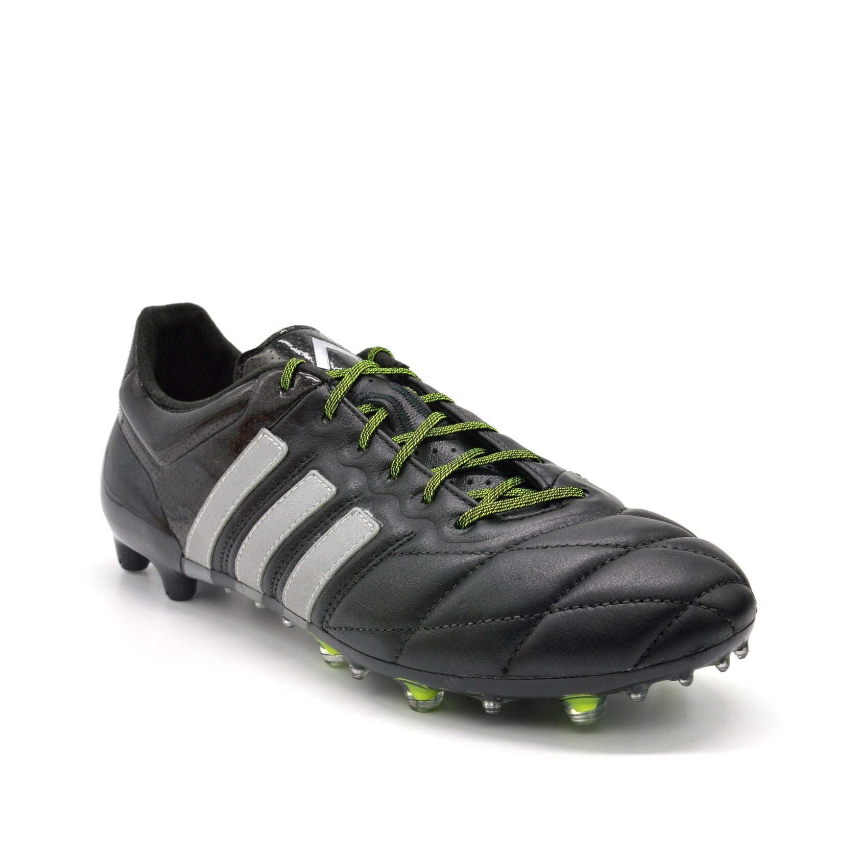 Ace 15.1 Leather FG/AG Black/Silver - Elite Boots