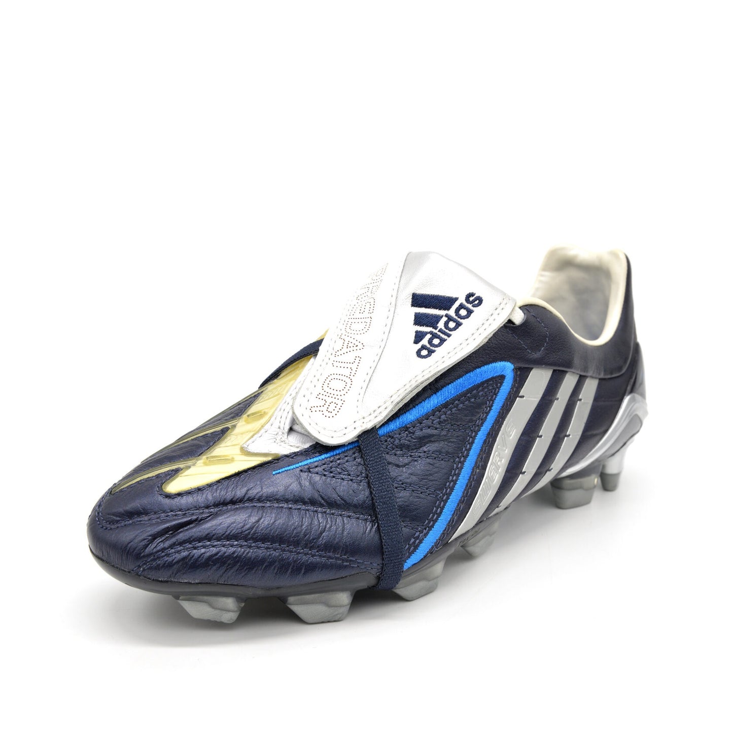 Predator PowerSwerve FG Navy/White - Elite Boots