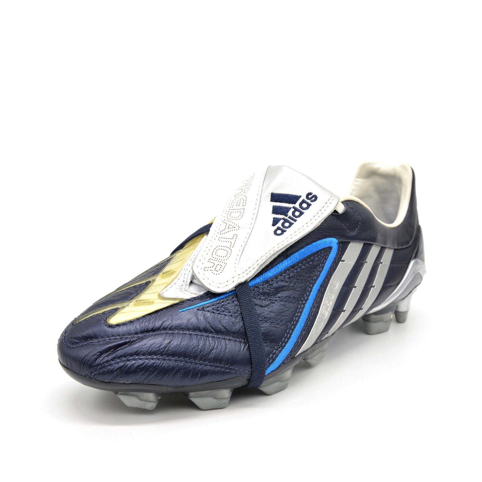 Predator PowerSwerve FG Navy/White - Elite Boots