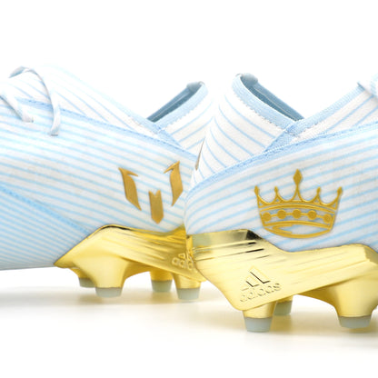 Nemeziz 19.1 FG/AG 15 Years - Light Aqua/Gold Metallic Messi Limited Edition - Elite Boots