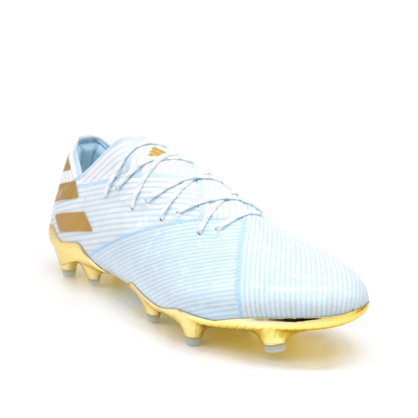 Nemeziz 19.1 FG/AG 15 Years - Light Aqua/Gold Metallic Messi Limited Edition - Elite Boots
