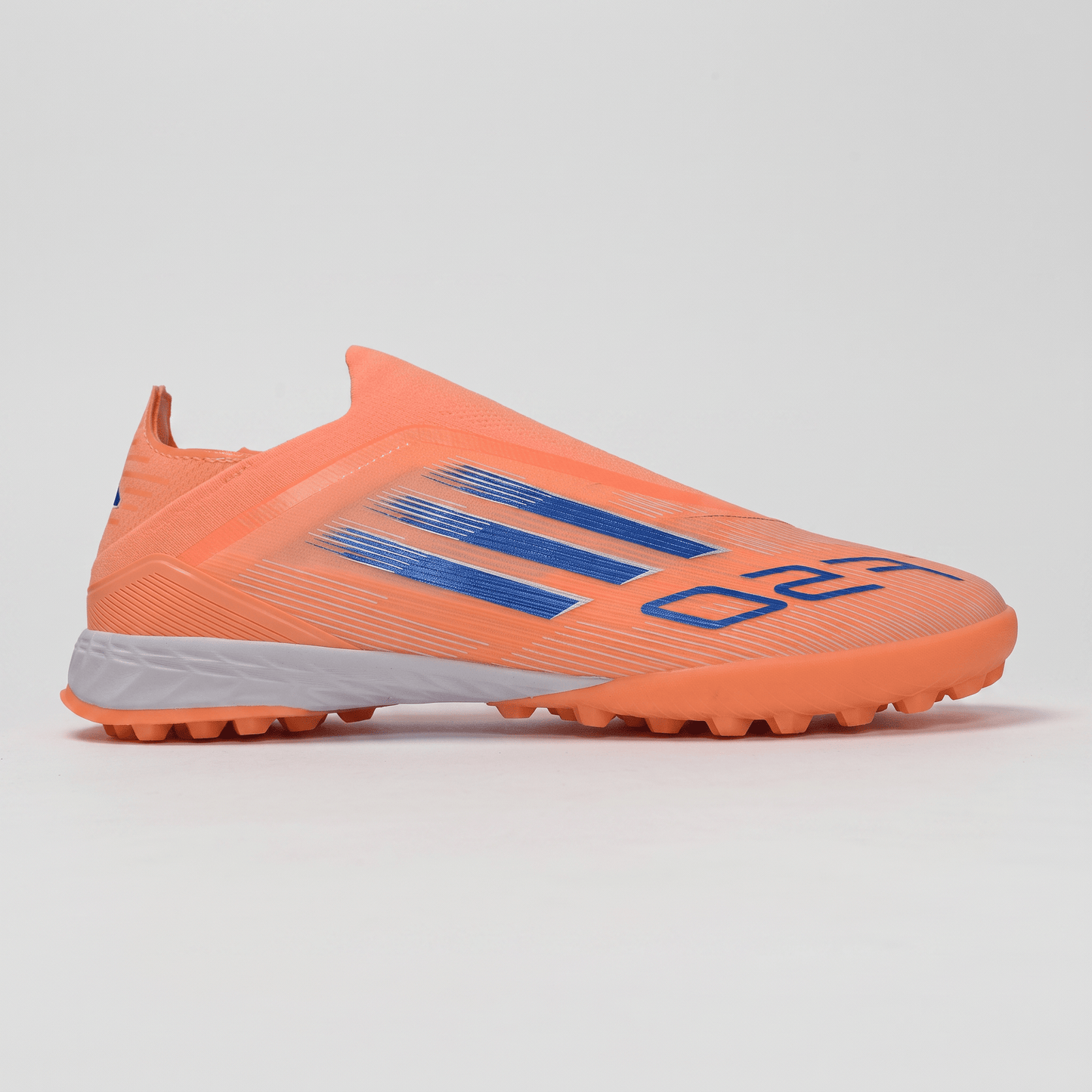F50 Laceless TF Solar Orange / Lucid Blue / Cloud White - Elite Boots