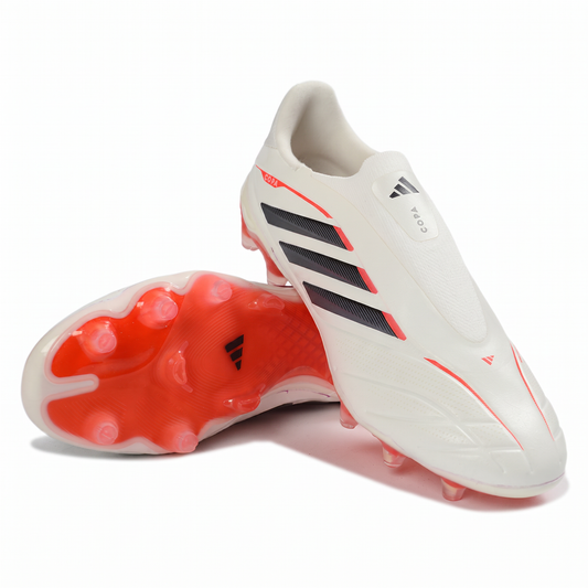 Copa Pure IV Schnürsenkellose FG Schuhe Weiß / Zero Metallic / Core Schwarz