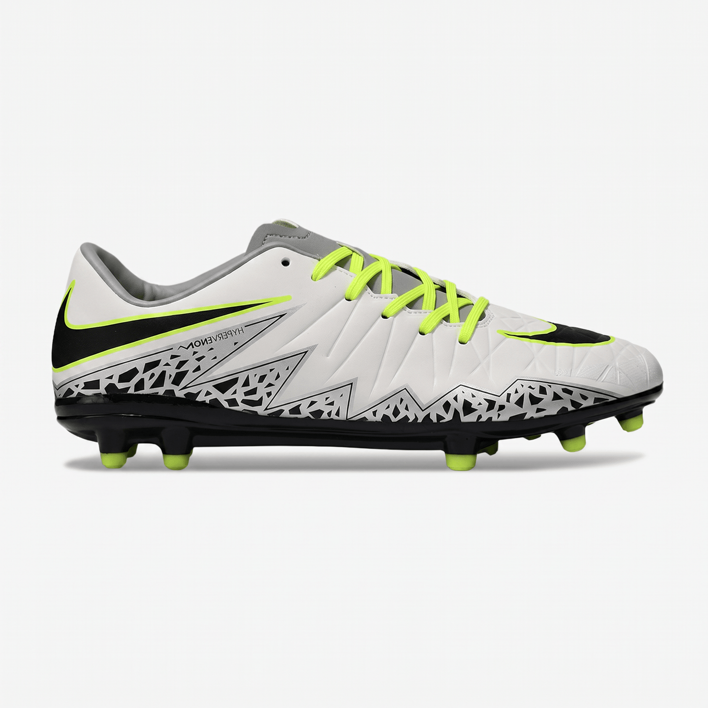 Hypervenom Phinish II FG White / Black / Volt - Elite Boots