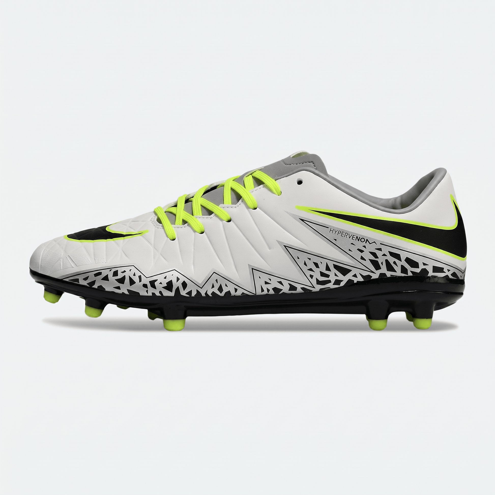 Hypervenom Phinish II FG White / Black / Volt - Elite Boots