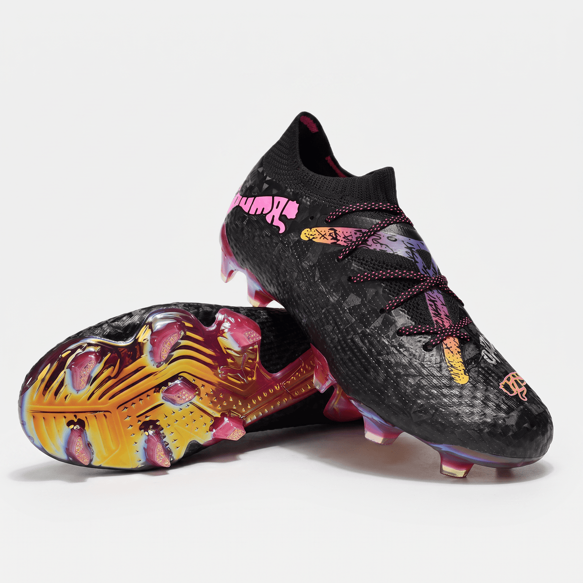 Future 7 Ultimate FG/AG Black / Pink Glimmer / Safety Yellow / White - Elite Boots