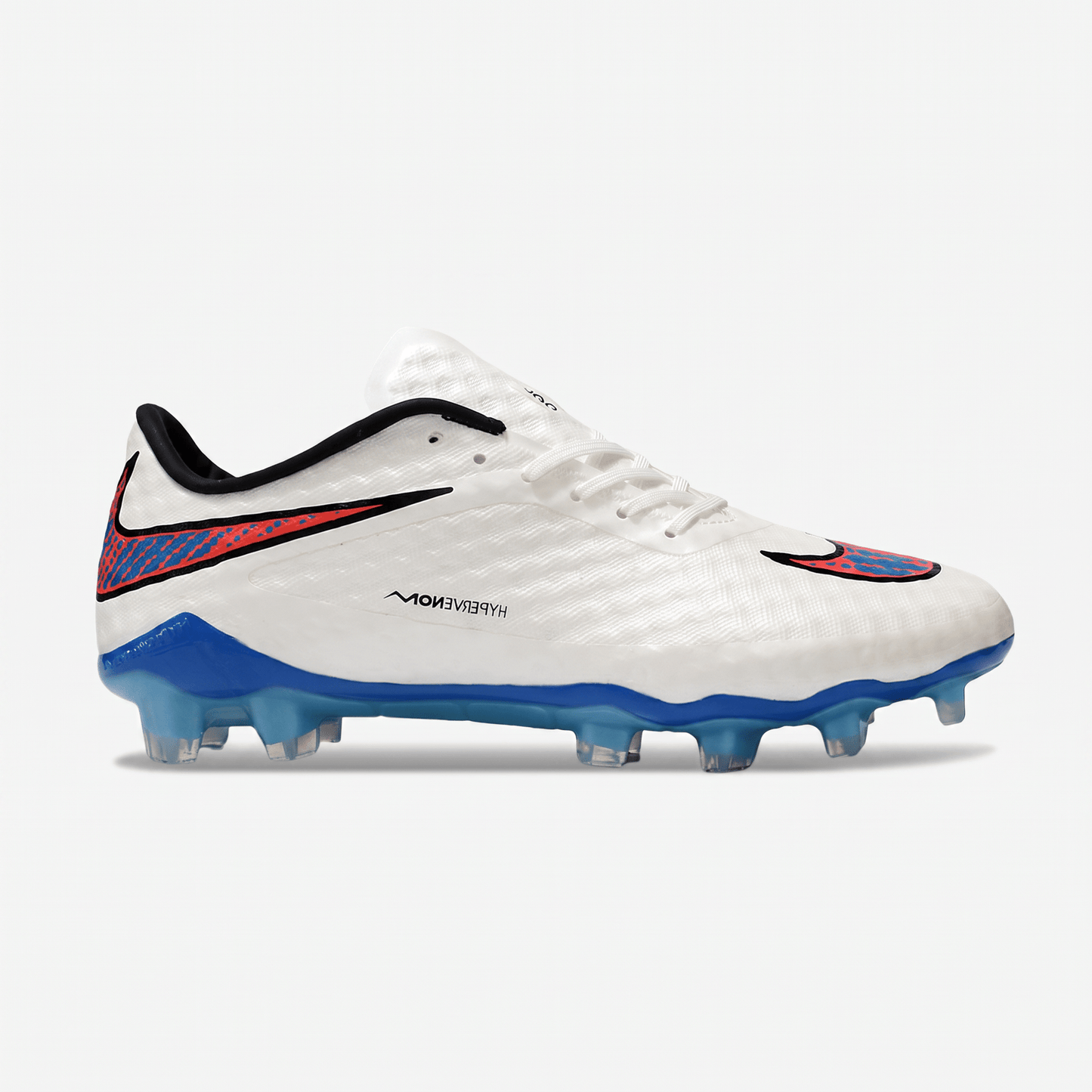 Hypervenom Phantom Premium FG White / Crimson / Blue Lagoon - Elite Boots