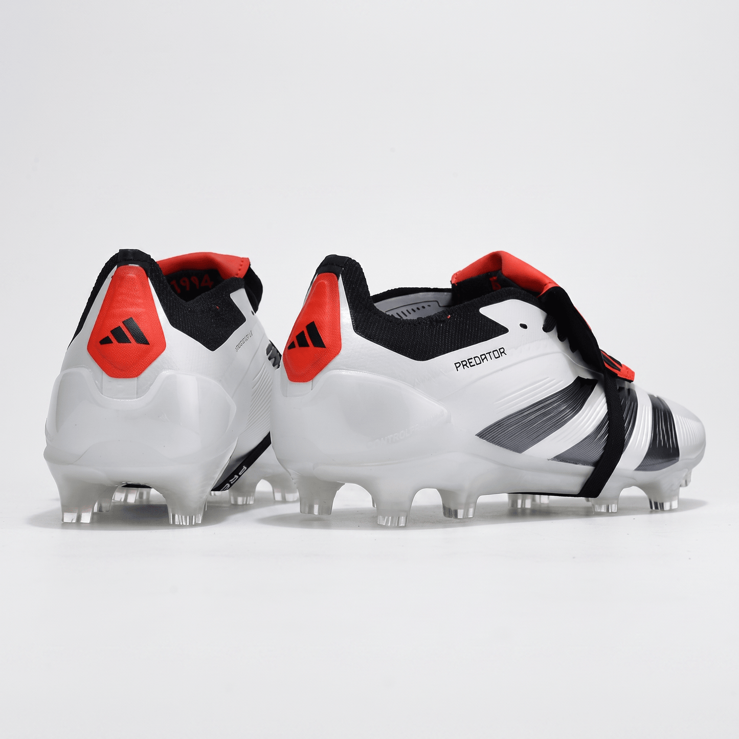 Predator Fold-Over Tongue FG White / Core Black / Solar Red - Elite Boots