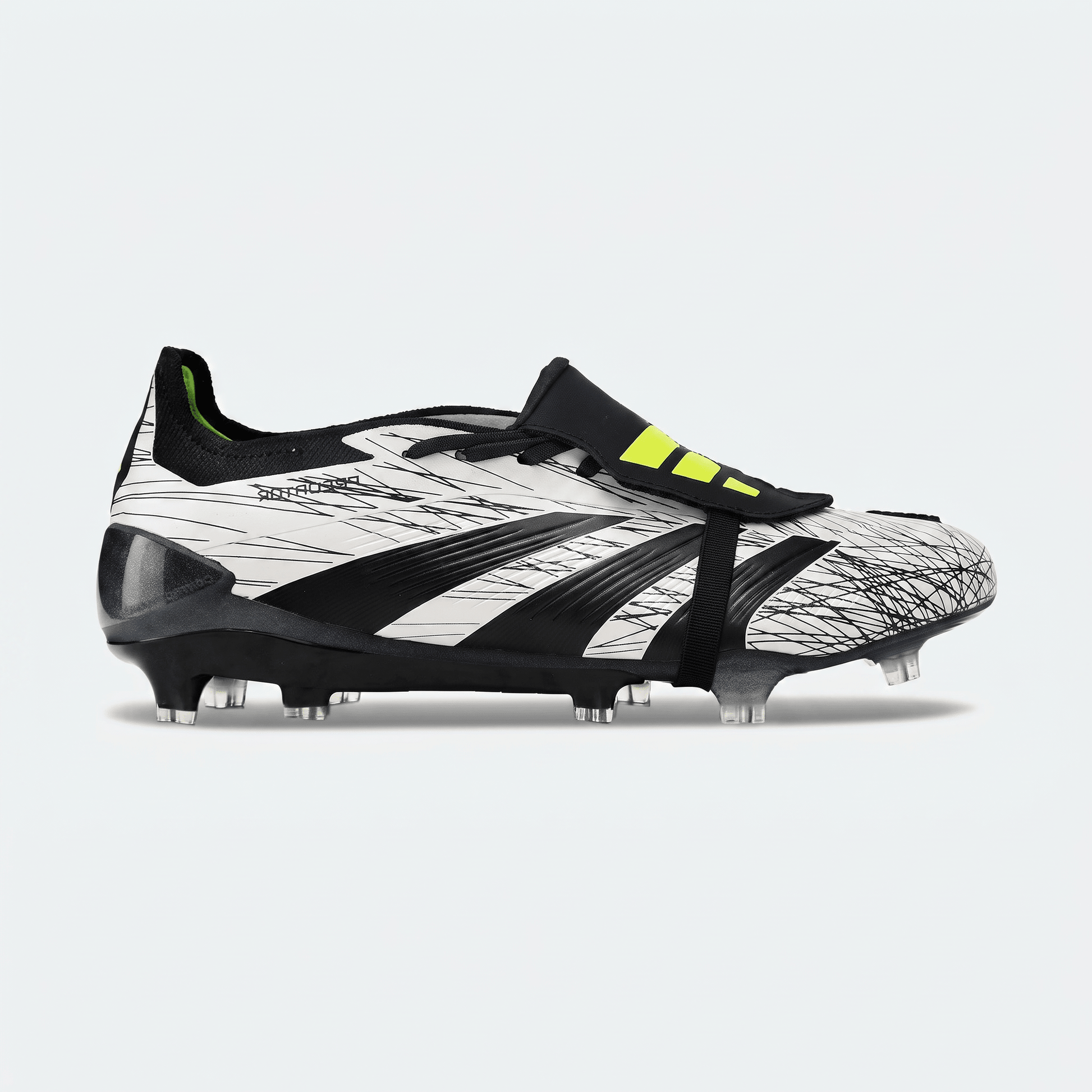 Predator Fold-Over Tongue FG Black / White / Solar Red / Lemon - Elite Boots