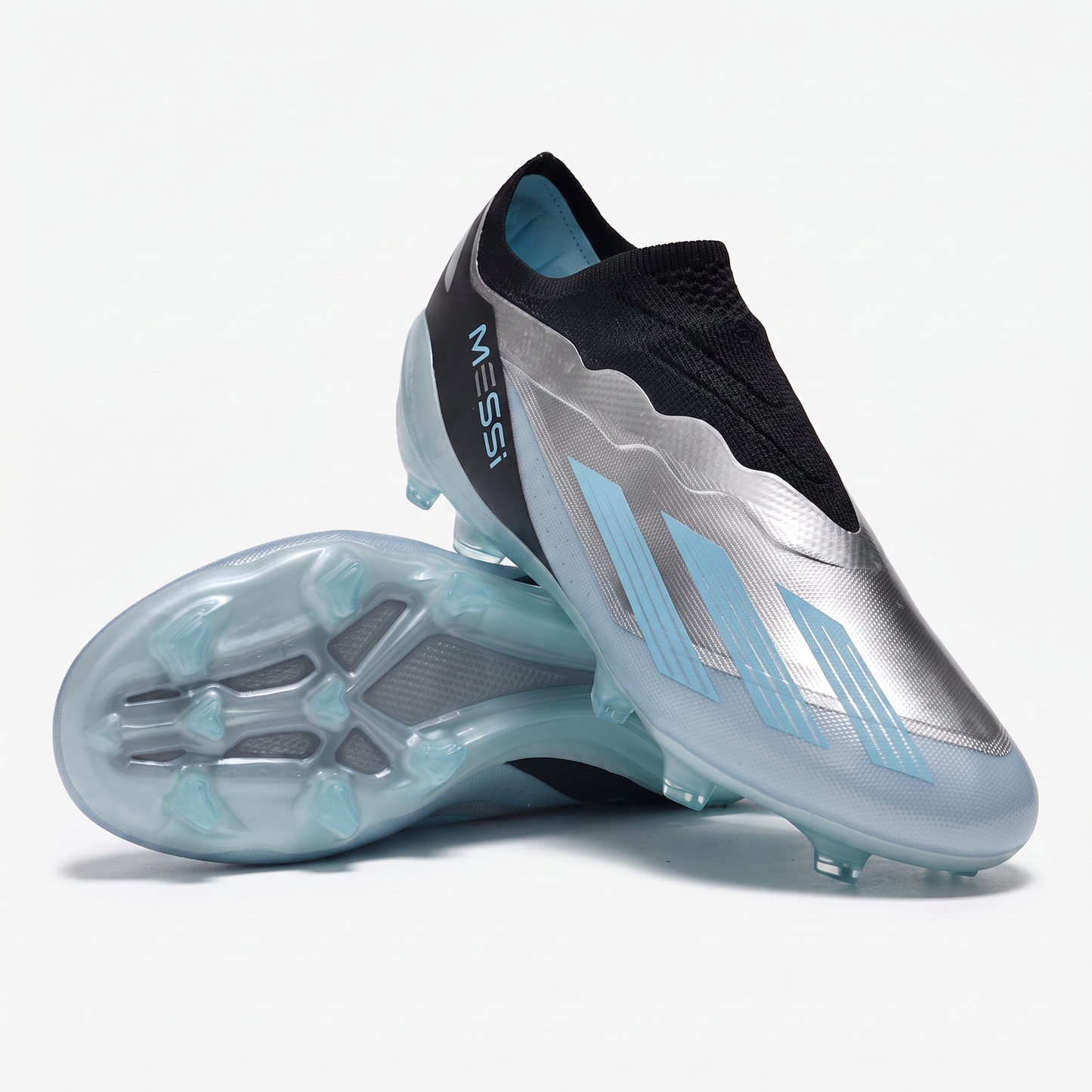 X Crazyfast LL FG Metallic Silver / Core Black / Bliss BlueFG