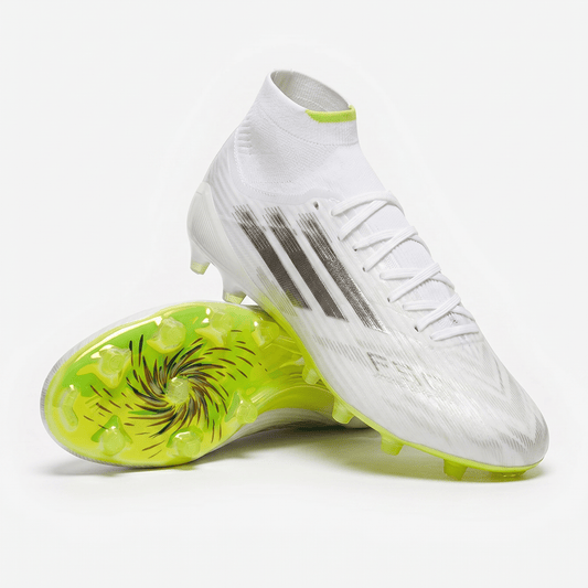 F50 Sparkfusion Elite Mid FGColor: Footwear White / Silver Metallic / Lucid Lemon - Elite Boots