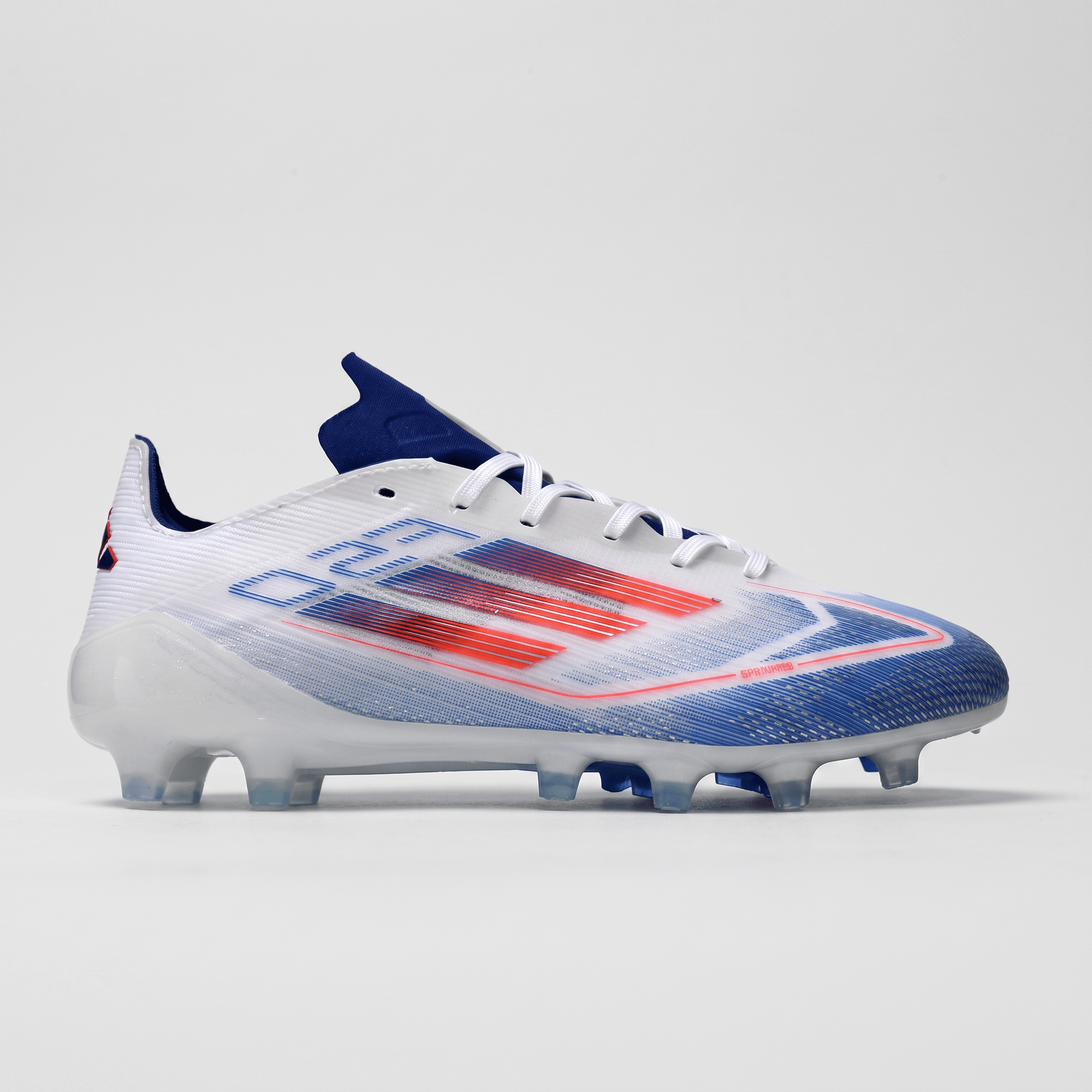 F50 FG Footwear White / Solar Red / Lucid Blue - Elite Boots