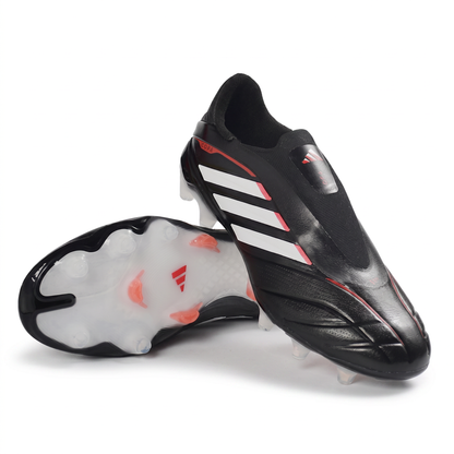 Copa Pure IV Schnürsenkellos FG Core Schwarz / Schuhwerk Weiß / Klarrot