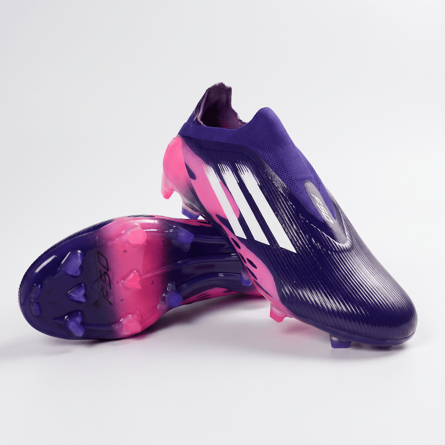 F50+ Laceless FG Unity Purple / Footwear White / Lucid Lemon - Elite Boots