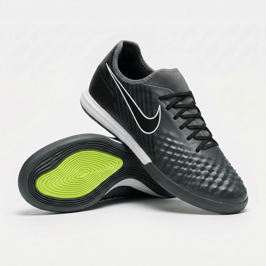 Magista X Finale II Indoor Flat Black/Anthracite/Volt Green - Elite Boots