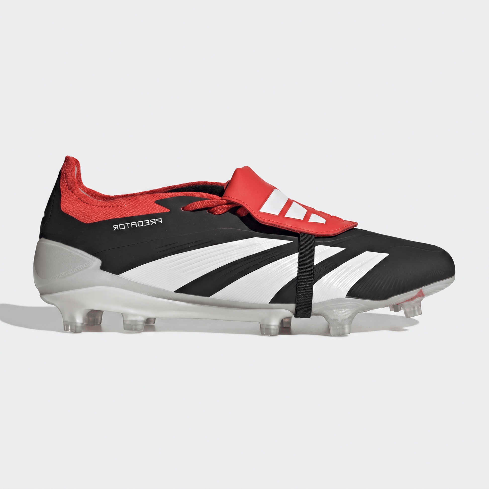 Predator Fold-Over Tongue FG Black / Cloud White / Solar Red - Elite Boots