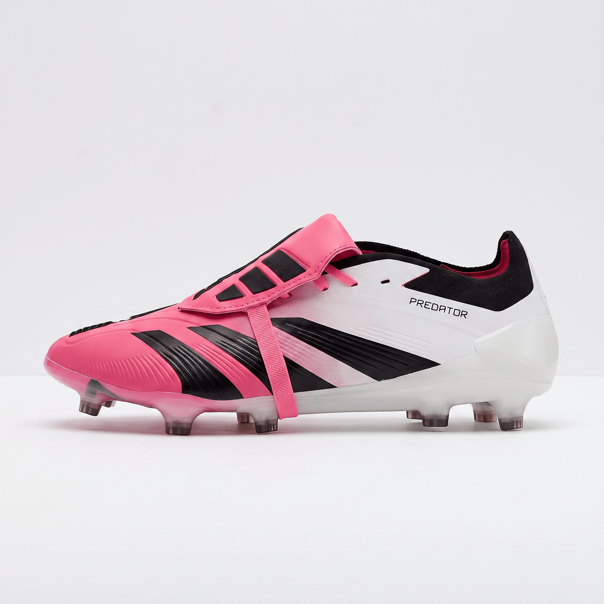 Predator Fold-Over Tongue FG White / Solar Blue / Solar Pink - Elite Boots
