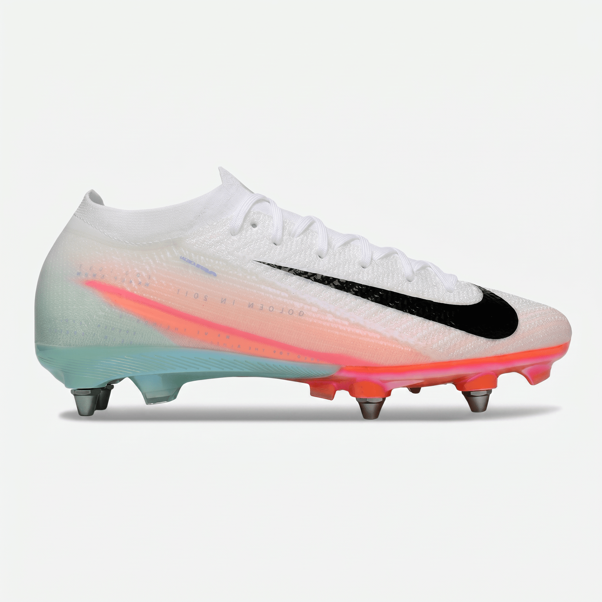 Mercurial Superfly IIX Elite SG White / Black / Hyper Orange / Mint Green - Elite Boots