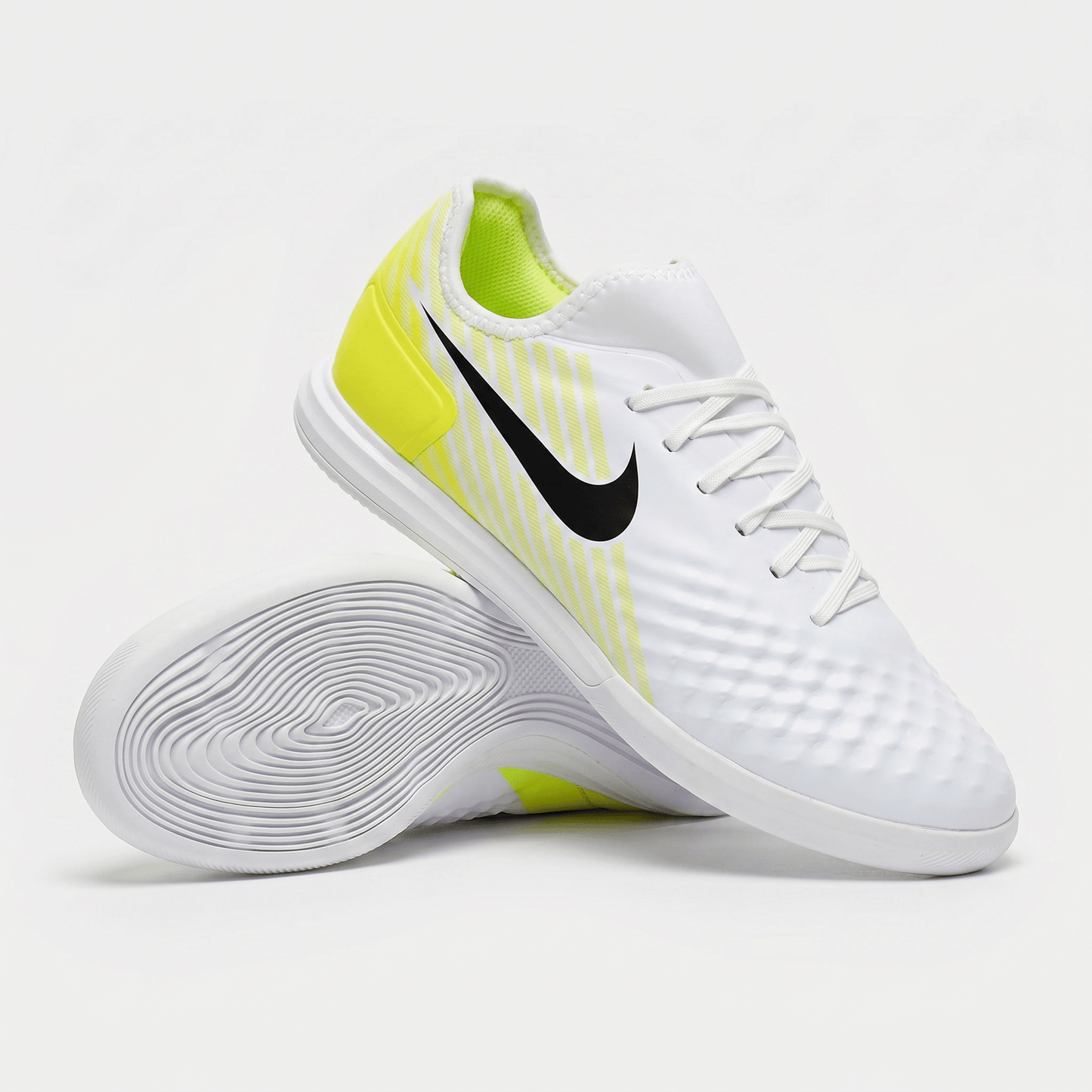 Magista X Finale II Indoor Flat White/Neon Yellow/Black - Elite Boots