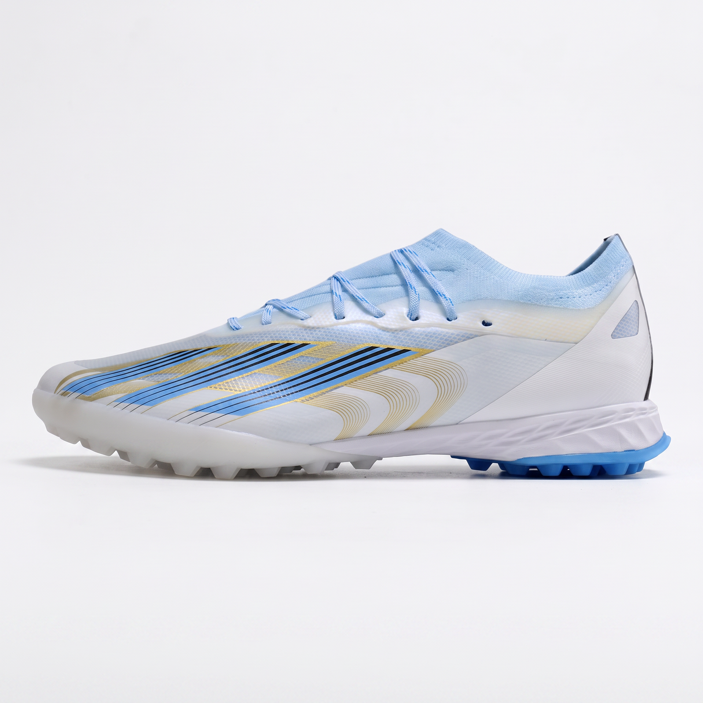 X Crazyfast+ FG Cloud White / Pulse Blue / Gold Metallic