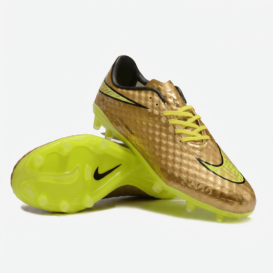 Hypervenom Phantom I FG Metallic Gold Coin / Volt / Black - Elite Boots