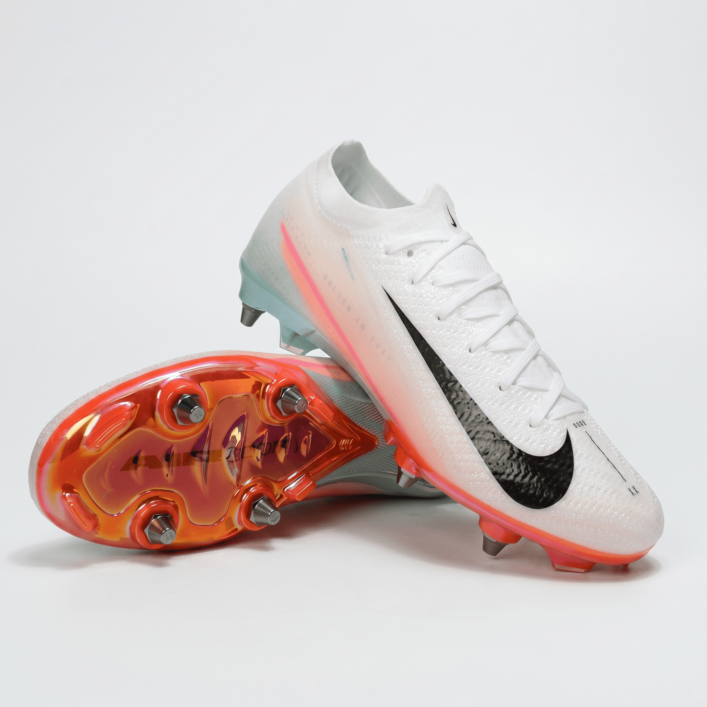 Mercurial Superfly IIX Elite SG White / Black / Hyper Orange / Mint Green - Elite Boots