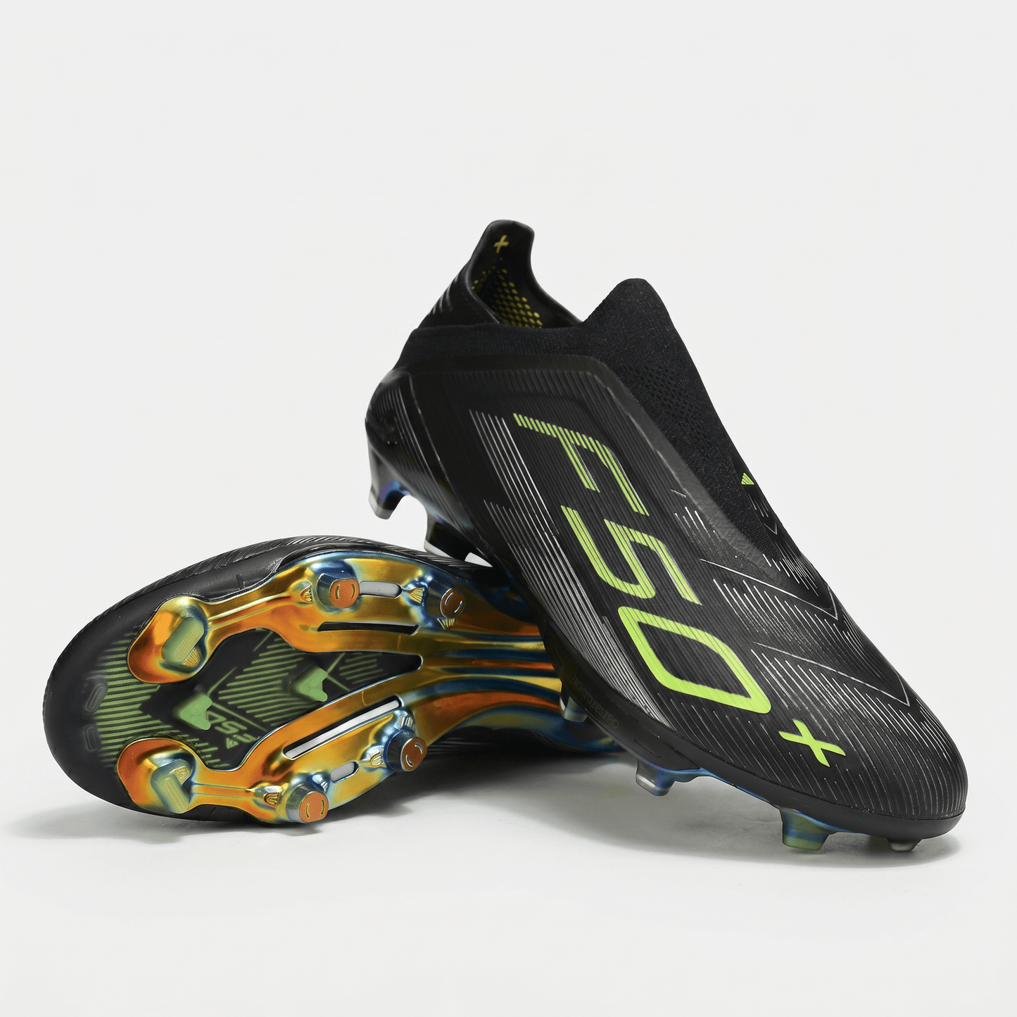 F50 LL Laceless Core Black / Iron Metallic / Lucid Lemon - Elite Boots