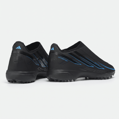 F50 Laceless TF Core Black / Lucid Blue / Iron Metallic - Elite Boots