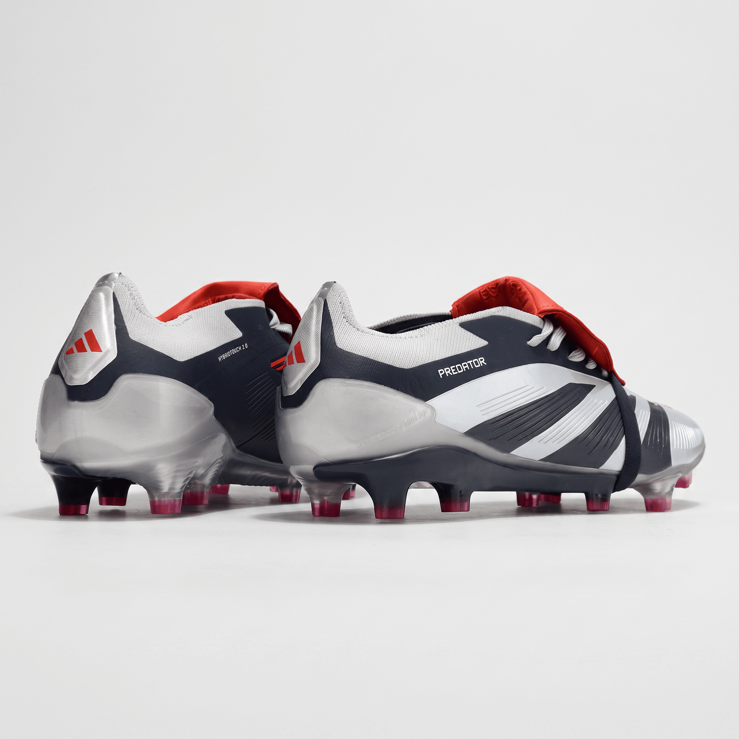 Predator Fold-Over Tongue FG Muted Silver / Core Black / Solar Red - Elite Boots